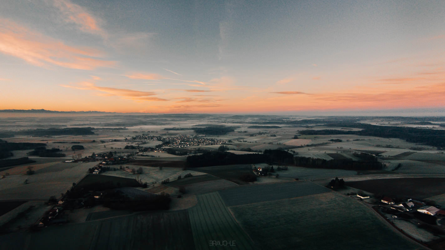 luftaufnahme drohne ebersbach sonnenaufgang 0002 - Luftaufnahmen von Ebersbach-Musbach
