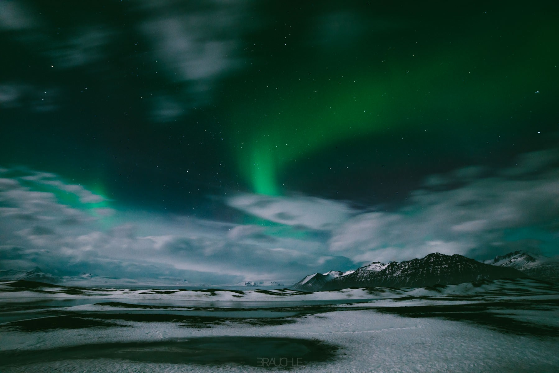 iceland nothern lights joekulsarlon aurora borealis 1 - Polarlichter am Jökulsarlon