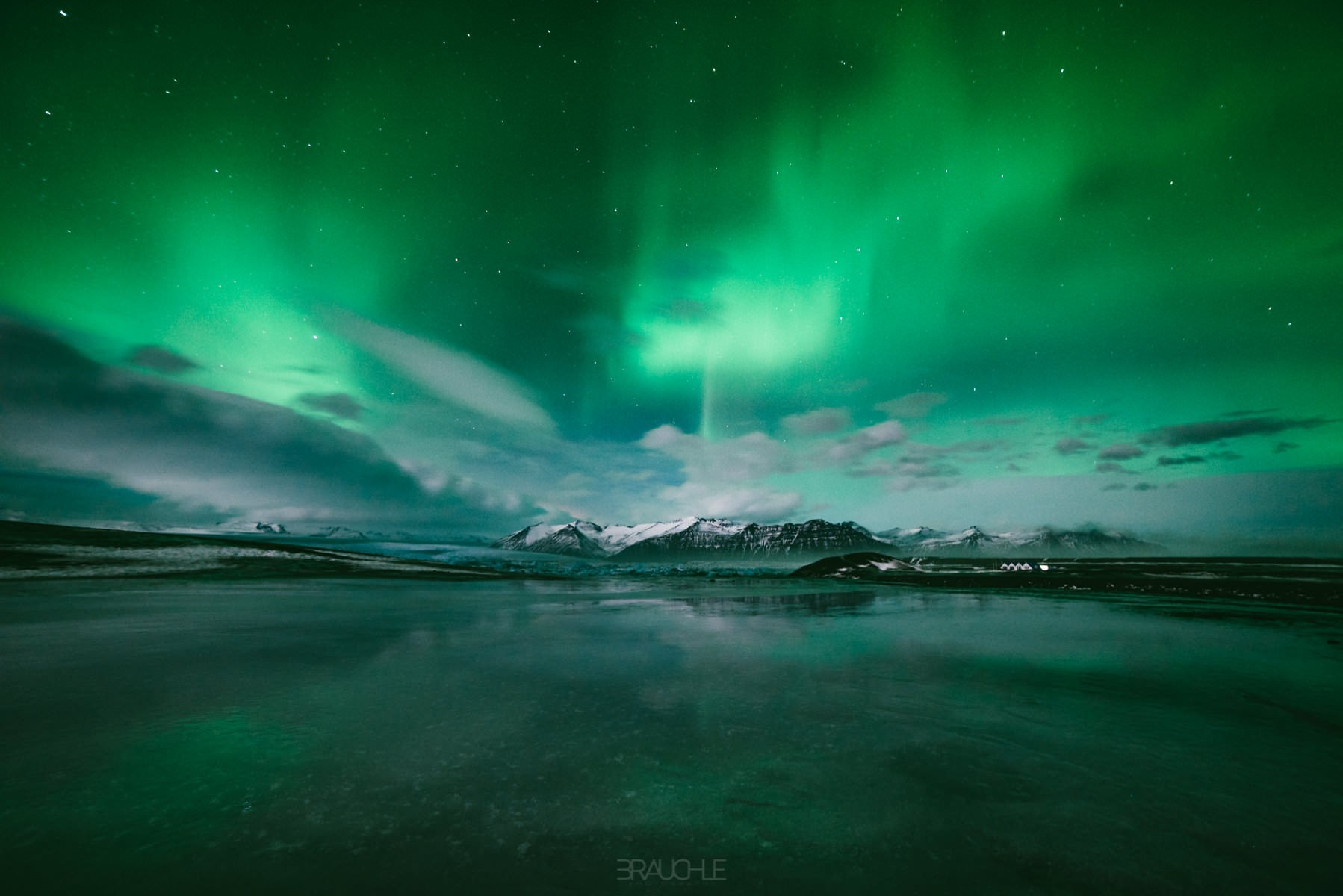 iceland nothern lights joekulsarlon aurora borealis 2 - Polarlichter am Jökulsarlon